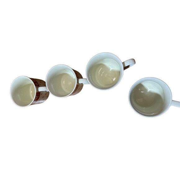 Classic Traditions Charlton Hall Cup set of 4 Mugs Vintage Made In Japan Christm - Picture 5 of 5
